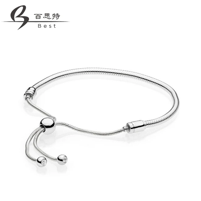 

BEST 100% 925 Sterling silver 1:1 Original Authentic 597125CZ Charm Basic Bracelet Suitable Women Jewelry Free Shipping