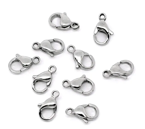 Застежка лобстер из нержавеющей стали 10 шт. Подходящая цепь|steel claw|steel bathtubbracelet tray |