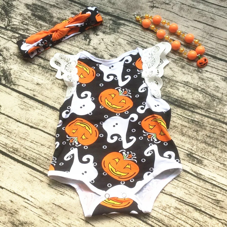 2021 baby girls halloween romper baby kids boutique baby girl halloween
