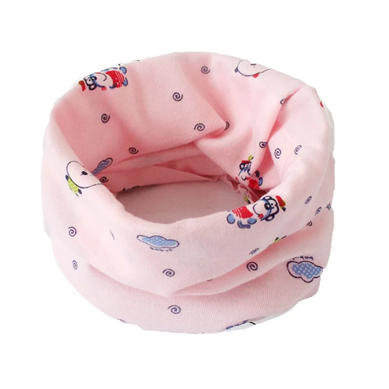 Милый детский шарф, Детский круглый кольцевой ошейник с рисунком животных, осенние шарфы для девушек, одежда для малышей, аксессуары - Цвет: Розовый