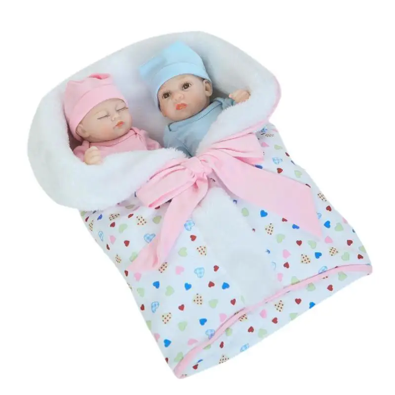 

High Simulation Reborn Twins Baby Dolls Toy Silicone Kids Playmate Gifts Soft Infant Toys Baby Kid Fashional Birthday party Gift