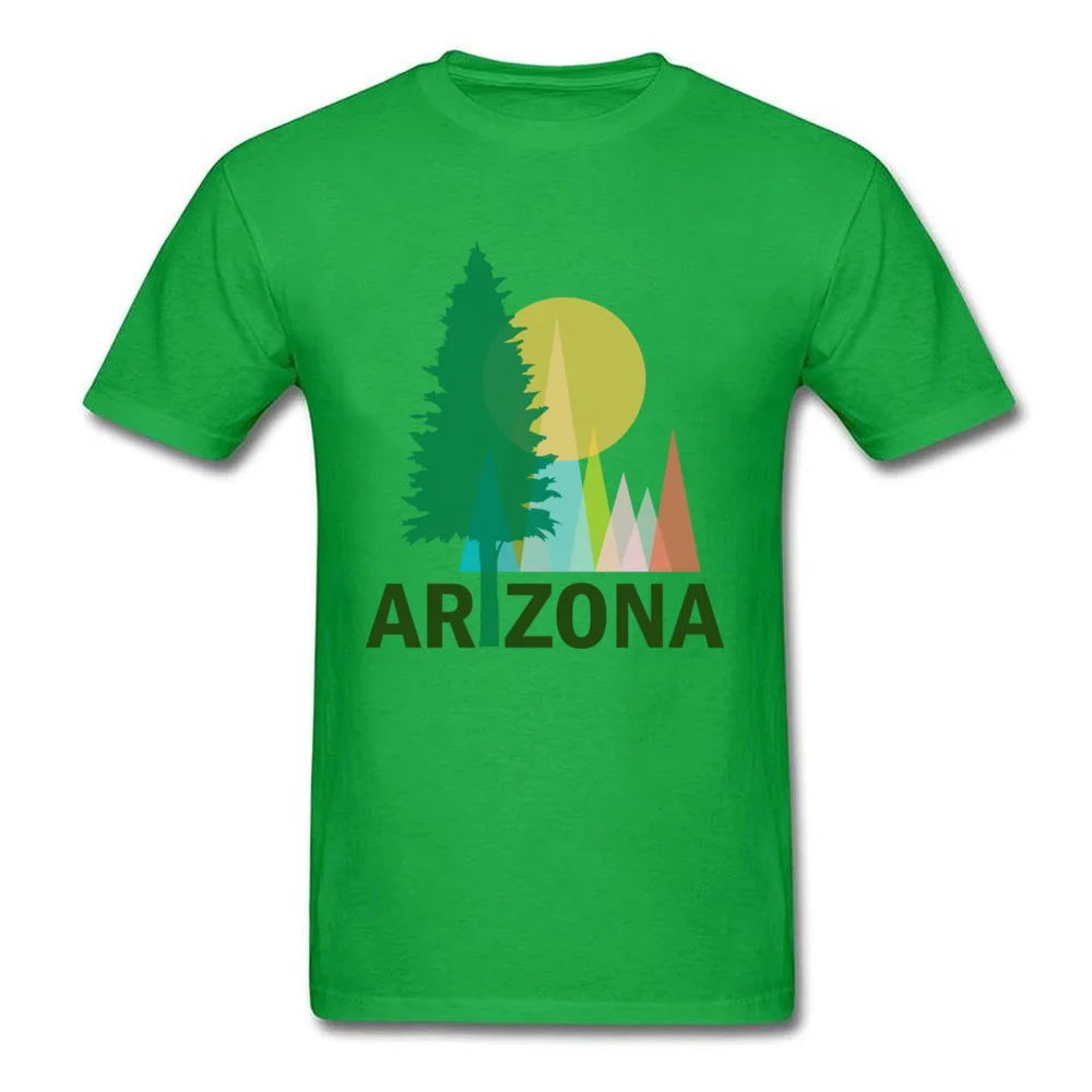 Normal T-shirts 2018 Newest Round Collar Arizona Trees Cotton Fabric Men's Tops Tees Classic Short Sleeve Sweatshirts Arizona Trees green