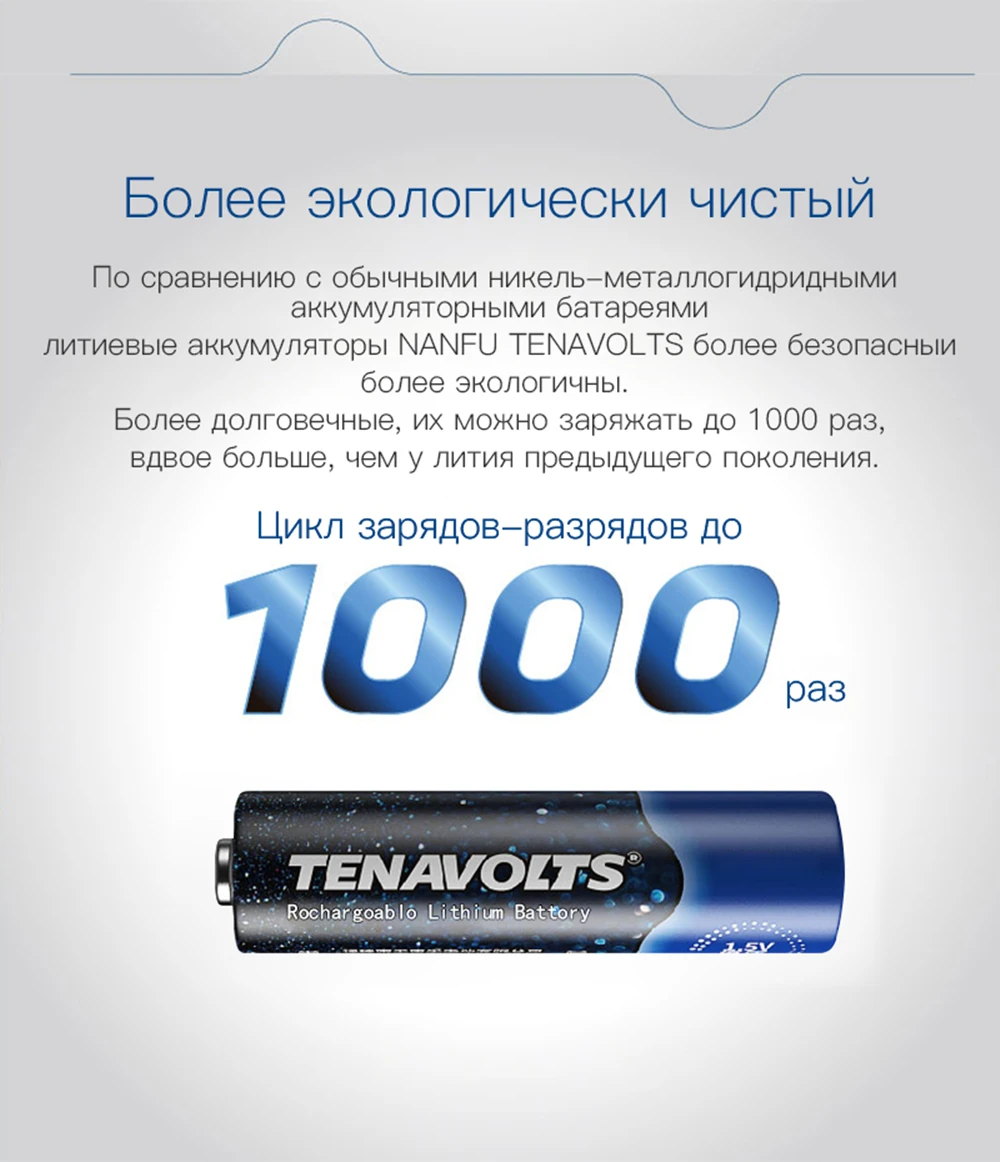 NANFU 4 шт./компл. с Батарея Зарядное устройство tenavolts AA Перезаряжаемые Батарея 2775 МВтч литий-ионный аккумулятор для батареи с высоким уровнем Ёмкость [ру]