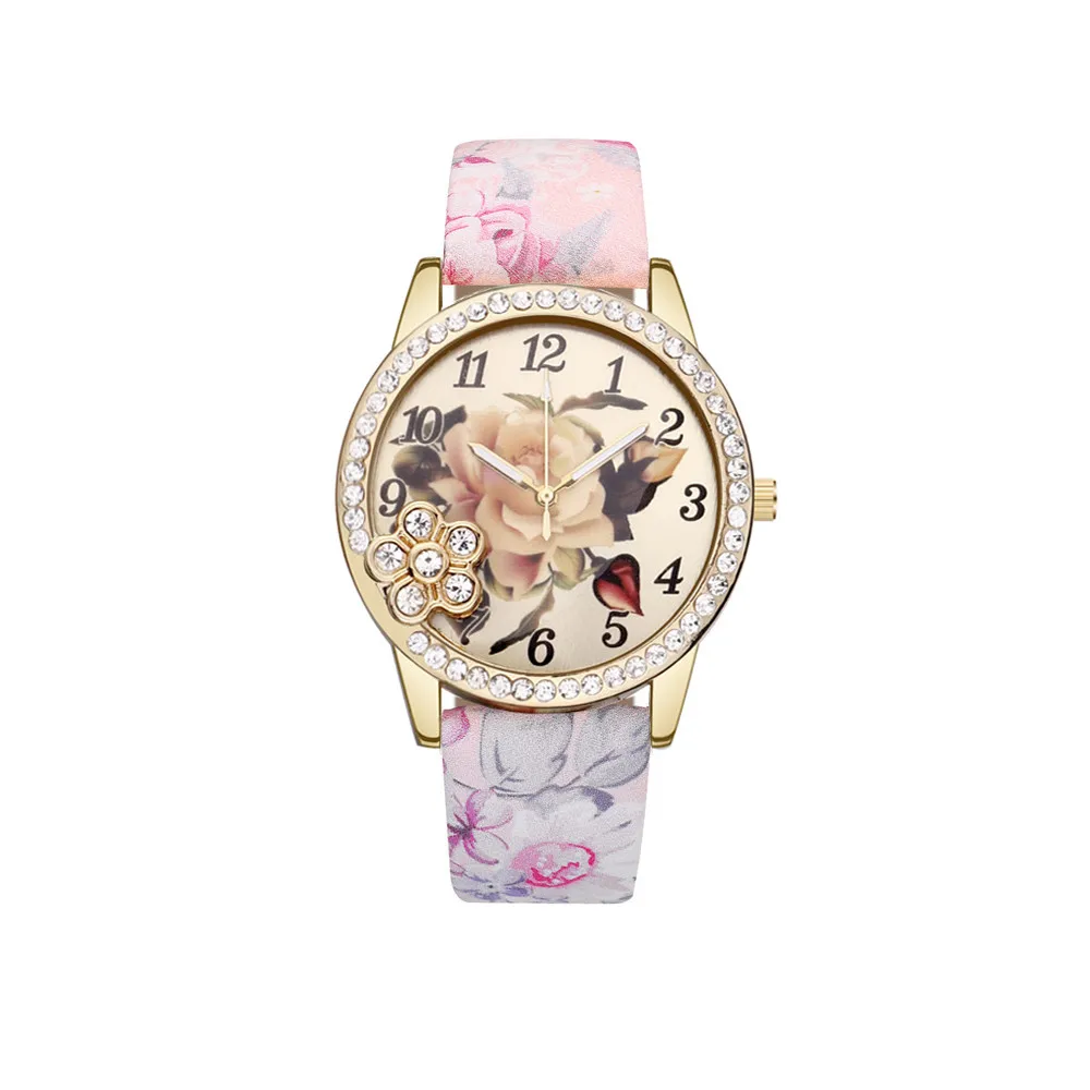Fashion Ladies Belt Watch With Rainstone Case Colorful Strapin Women's