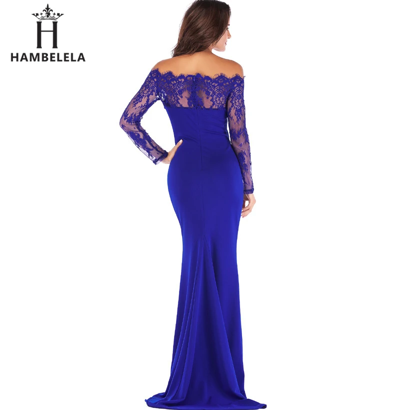 HAMBELELA Robe De Soiree Longue Long Sleeve Mermaid Evening Dresses Formal Evening Gowns China Vestido Longo Bodycon Lace Dress (2)