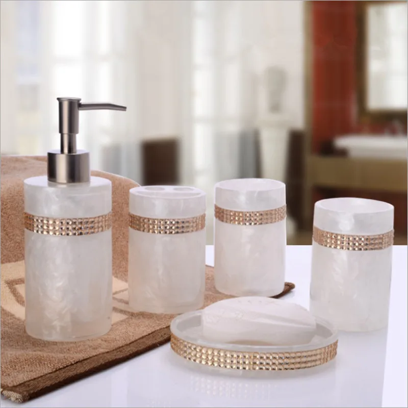 europeo piece set accessori per il bagno set disinfettante per le mani bottiglia nero