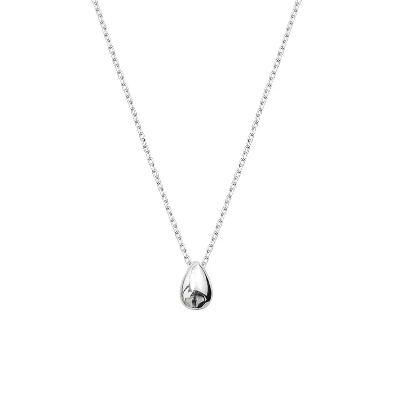 1 шт. Новая мода Small Mini Серебряный Water Drop Подвеска Цепочки и ожерелья Boho ювелирные