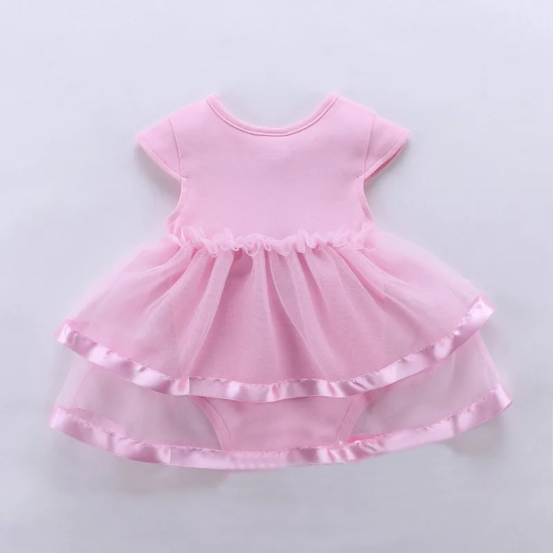 Wholesale Baby Girl Clothes 2017 Summer Baby Clothing Sets Lace Romper Dress + Headband + Shoes 3 Piece Newborn Infant Clothing (7)