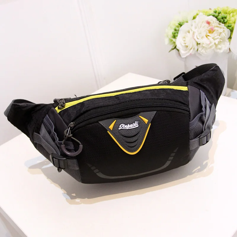 

men and women's fashion large waist pack Waterproof nylon outdoor sport bag Many zippers small travel bag Riding in a chest