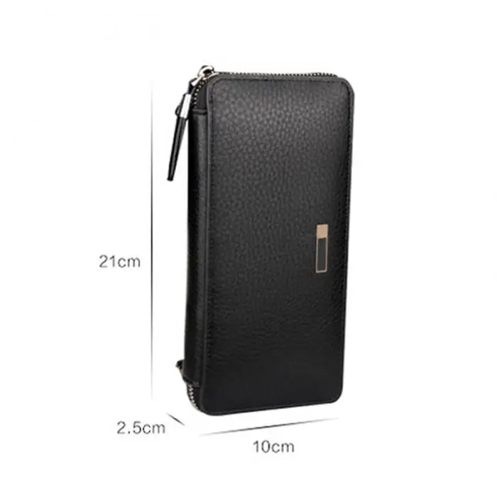 New Fashion Men Long Clutch Wallet Large Capacity PU Wallets Female Purse Lady Purses Phone Pocket Card Holder Carteras