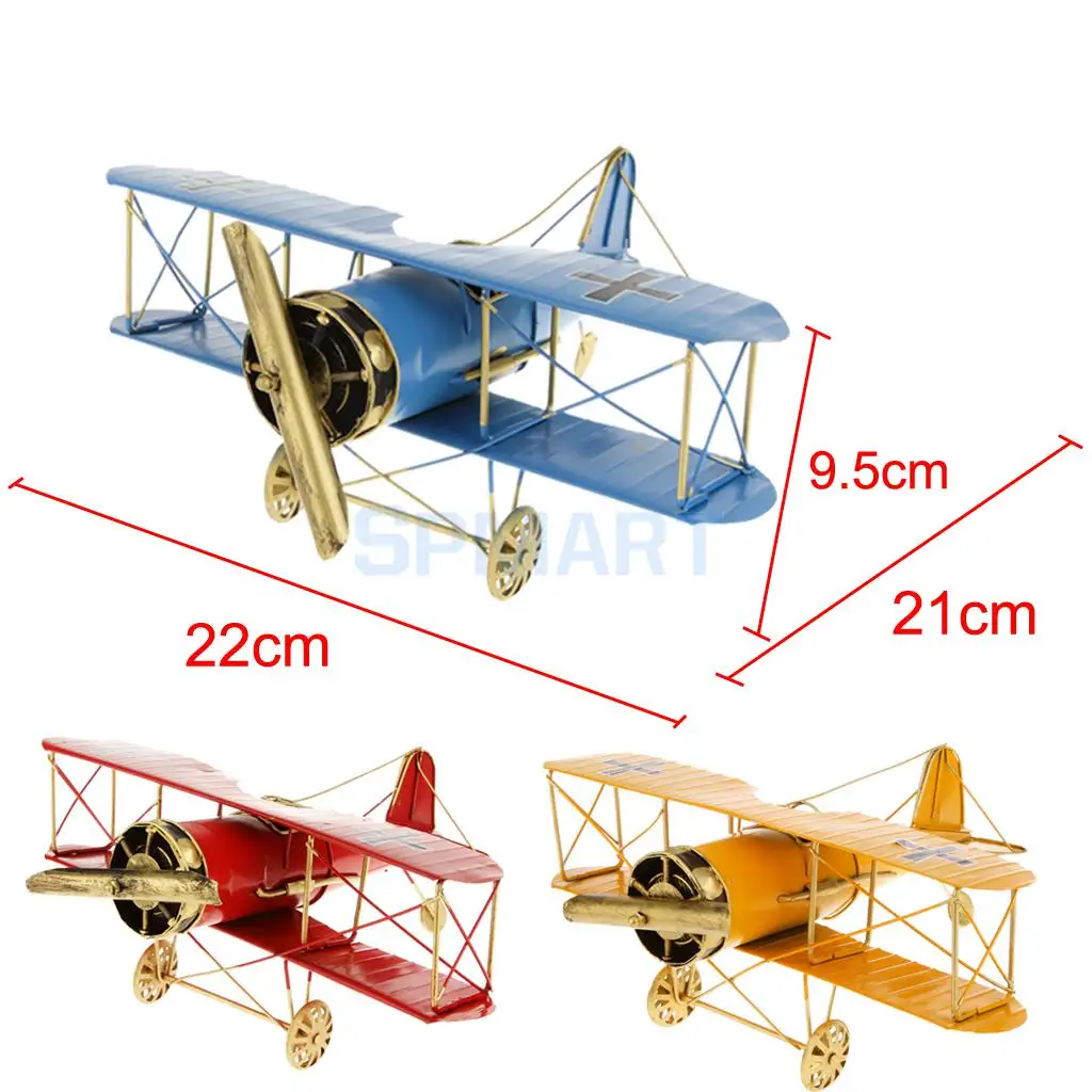 Винтажная металлическая модель самолета биплан военный самолет игрушка для домашнего декора вы выбираете