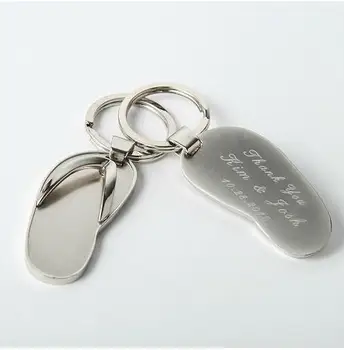 

Personalized Flip-flop Alloy Keychains (Set of 6)