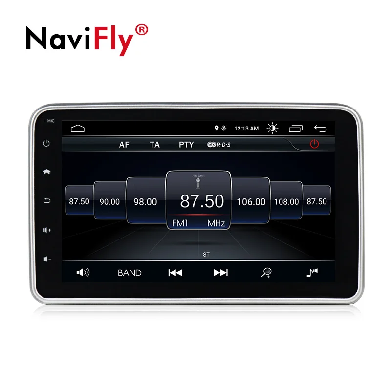 Новое поступление! Navifly android 8,1 Универсальное автомобильное радио gps dvd с поворотной на 360 градусов лицевой панелью автомобиля стерео gps навигация бесплатно