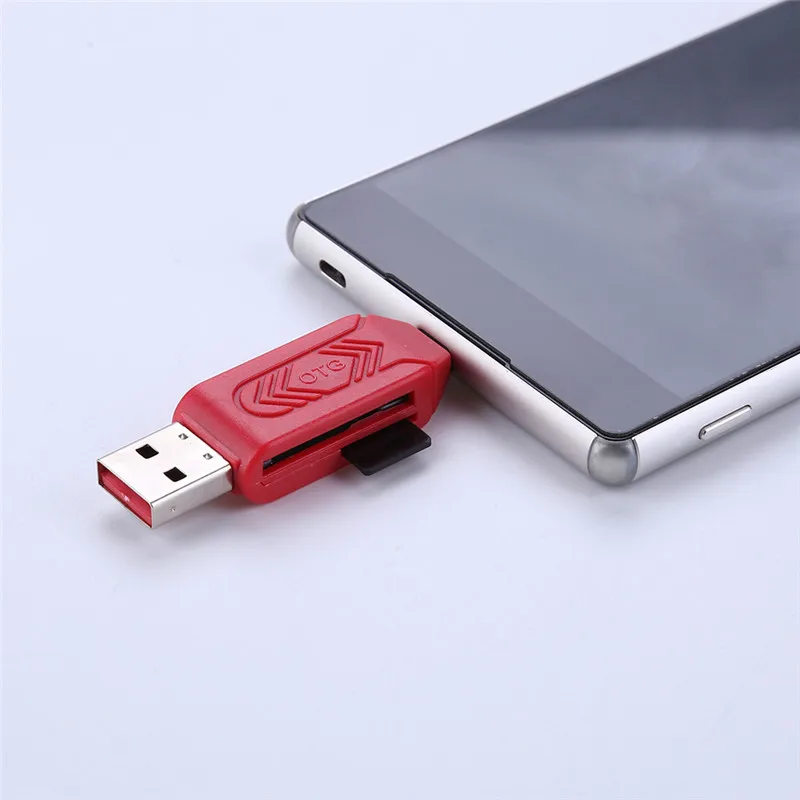 2 в 1 USB OTG кардридер разные цвета Micro TF/SD карта памяти адаптеры удлинитель для