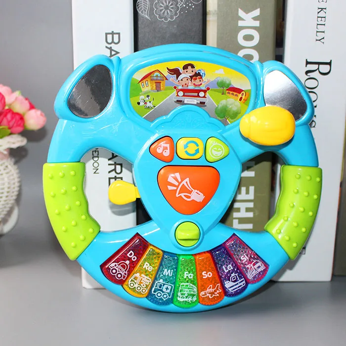 2019 Promotion Toy Musical Instruments For Kids Baby Steering Wheel Musical Handbell Developing Educational Toys