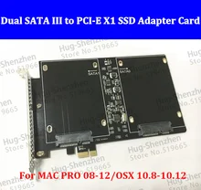 Двойной SATA III PCI Express PCI-E 1X SSD адаптера PCIe PCI Express Double SATA III расширения контроллера карты для Mac