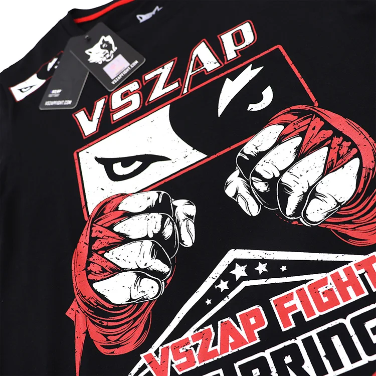 Футболка VSZAP JustBring Boxing MMA, футболка для спортзала, футболка для борьбы с боевыми искусствами, фитнес-тренировка, Муай Тай, Мужская футболка Homme