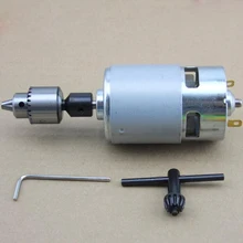 Taladro en miniatura Chuck DC 12 ~ 24V 775 Motor amoladora angular, amoladora de corte, pulido, grabado, mango eléctrico, Kit de prensa de taladro