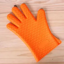 Best силиконовые термостойкие Принадлежности для шашлыков перчатки-Прихватки для мангала(2 шт. в комплекте) еда безопасный/fda утвержденных(оранжевый)(273