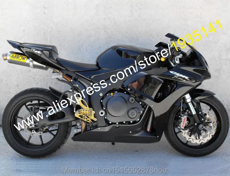 06 07 CBR 1000RR обтекатель комплект для Honda CBR1000RR 2006 2007 черный послепродажный Мотоцикл Обтекатели(литье под давлением