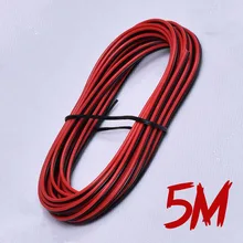 Динамик провод 2 Pin Красный Черный светодиодный светильник соединительная линия медный автомобильный аудио кабель акустические электрические кабели 5 м 10 м