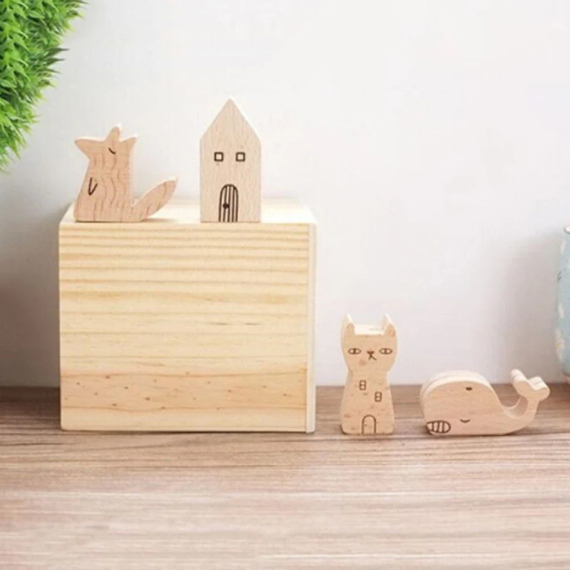 

Note Holder Wood House Cat Information Folder Photo Clip Cartoon Note Card Holder Display Board Message Memo Clip