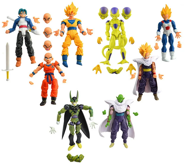 Аниме Dragon Ball Z 8 шт./компл. Freza Piccolo Vegeta Trunks Son Gohan kuriririn ПВХ Фигурки Коллекционная