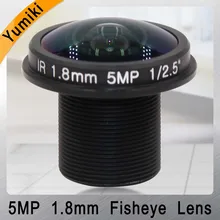 Yumiki CCTV объектив 5MP 1,8 мм M12* 0,5 1/2. " Рыбий глаз объектив 180 градусов для видеонаблюдения IP камера