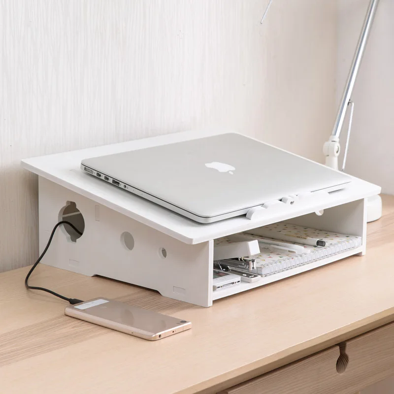 

Vanzlife wood-plastic plate notebook increase bracket computer desktop computer lift shelf laptop bracket