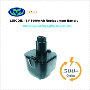 

3000mAh rechargeable battery GRG18 NiMh Battery 18V Replacement LINCOIN LNC1801 63120-1578 Original Battery pack 18V
