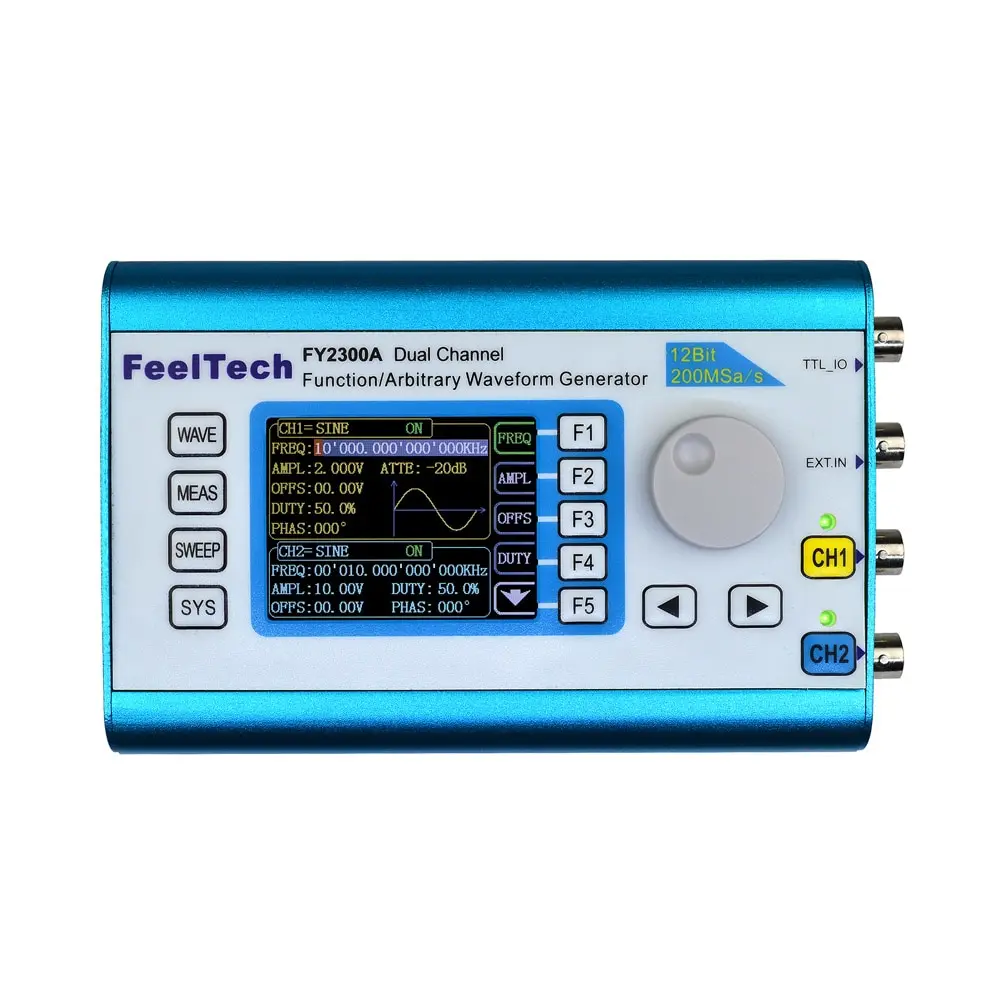 

Digital DDS Dual-channel function Generator High Precision Signal Generator Frequency Meter Arbitrary Waveform 200MSa/s 25MHz