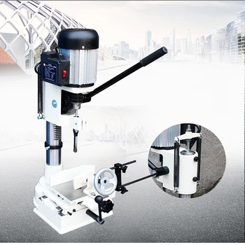 Online Multifunctional Square Boring Machine Woodworking Smashing Square Hole Opening Machine Small Table Drilling Tool MK361A 2800Rpm