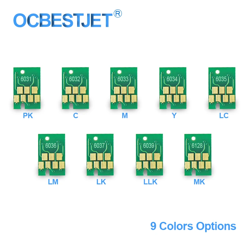 

T6031-T6039 T6128 Cartridge Chip Permanent Chip ARC Chip For Epson Stylus Pro 7880 7880C 9880 9880C Printer (9 Colors Options)
