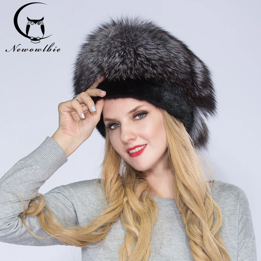 

2019 new women fox fur and mink fur hat. Winter warm, stylish sexy hat.