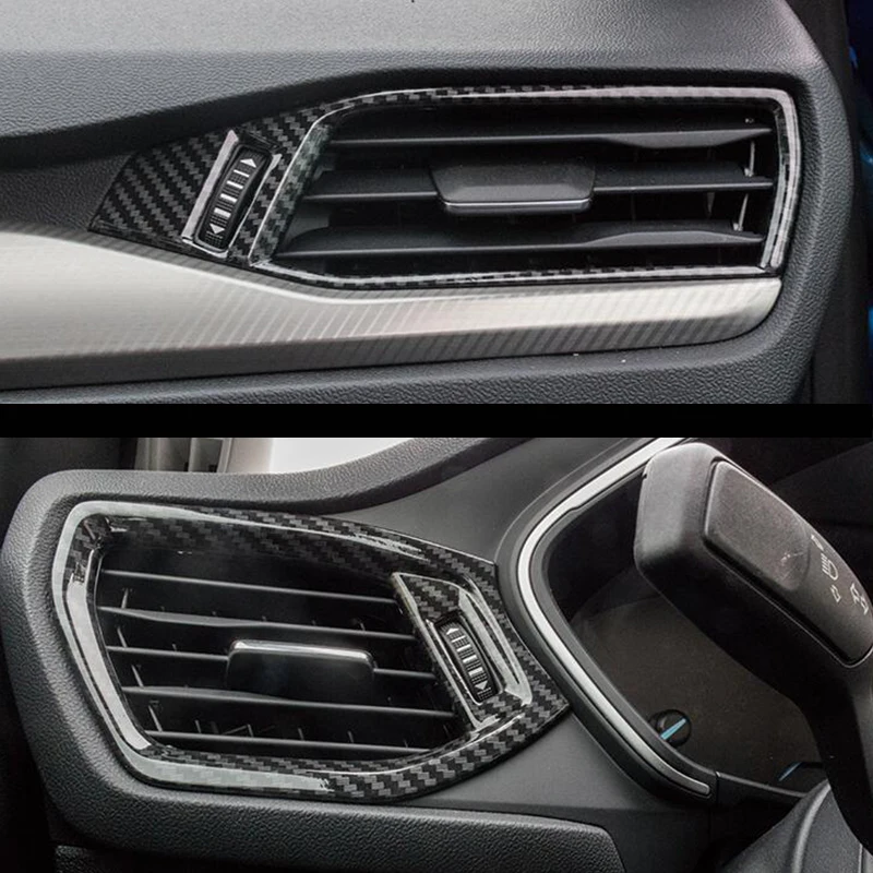 Для Ford Focus 2019 ABS углеродное волокно интерьер автомобильный Кондиционер воздушный
