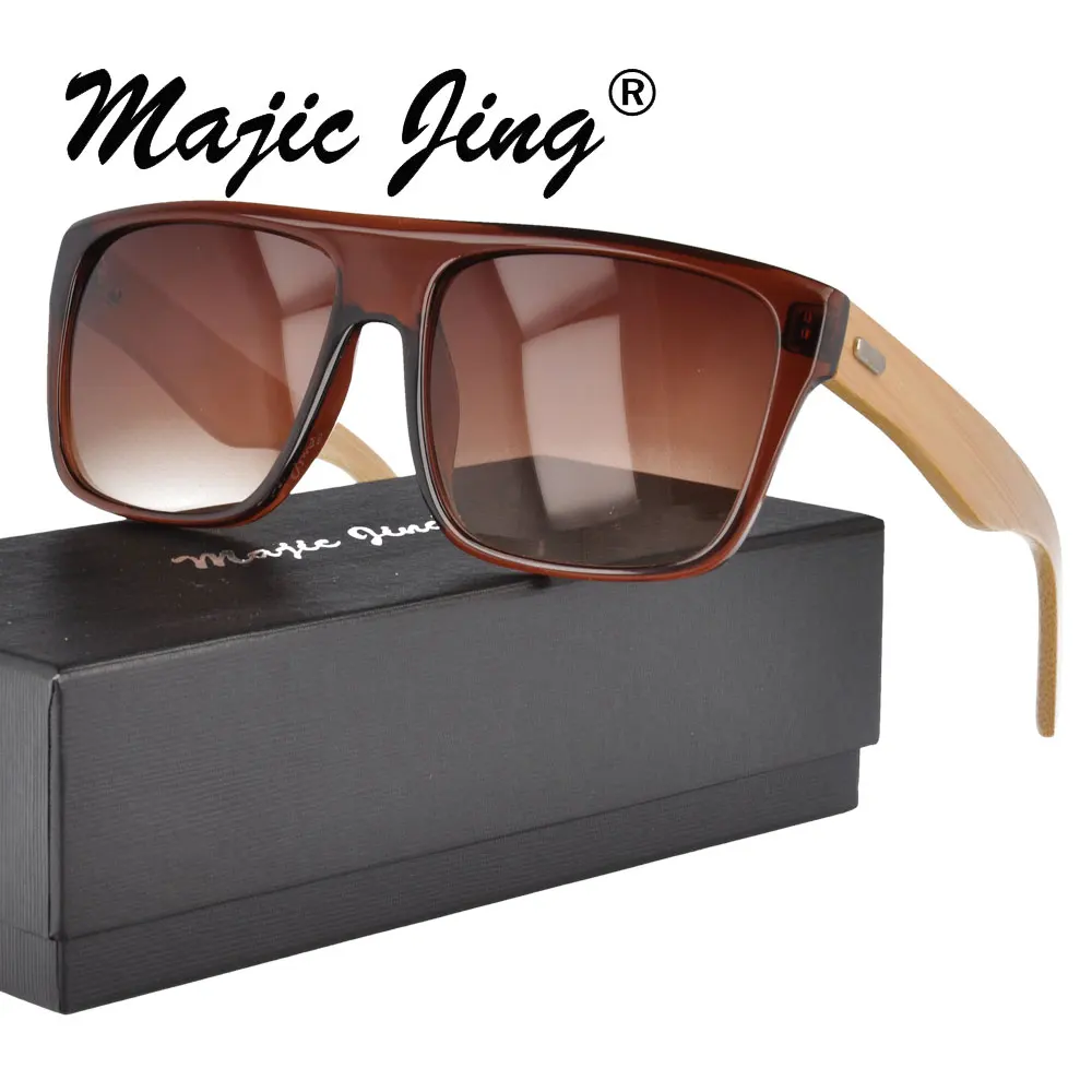

Magic Jing plastic sunglasses with bamboo temple UVA UV400 sunshade WPB1037