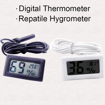 

Digital Thermometer Hygrometer Probe Meter for Incubator Aquarium Reptile