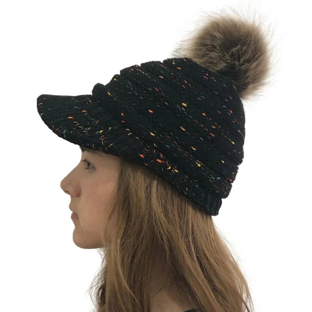 

Winter Hats for Women Beanie Men Skullies Bonnets Winter Women Knitted Hats Warm Beanie Hairball Warm Wool Hat Outdoor Caps