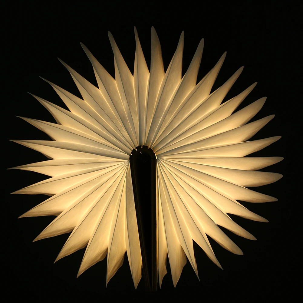 

LED Innovative Foldable Wooden Book Shape Desk Lamp 5V/300mA USB Rechargeable Folding Book Reading Light Creative