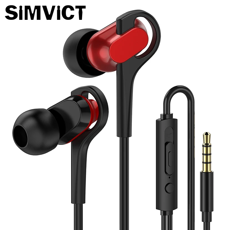 

SIMVICT F14 New Earphone Headphone Noise Cancelling Sports Earbuds Gaming Headset with Microphone Handsfee for Xiaomi Earpiece