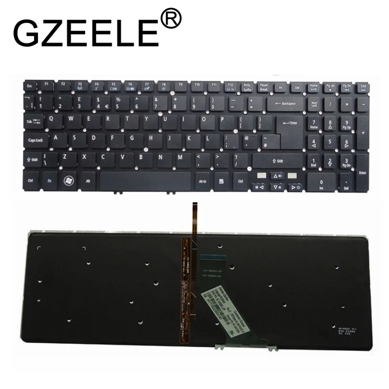 GZEELE New UK backlit Keyboard for Acer Aspire V5 571 V5 531 V5 531G V5 ...