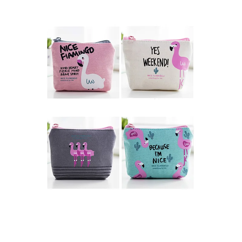 1 قطع شعبية النساء فلامنغو الفراولة نمط عملة محفظة البريدي حقيبة الطفل الفتيات البسيطة محفظة بو الجلود المحمولة يد عشوائي