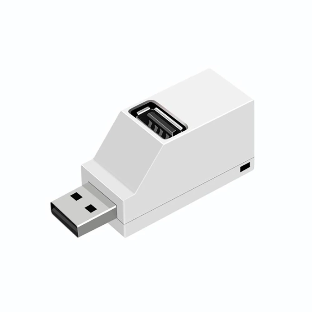 Usb-концентратор 3 USB порта мини USB2.0 высокоскоростной концентратор разделительная коробка для портативных ПК U дисковая карта ридер для мобильного телефона концентратор IPhone 7 8 X - Цвет: white USB2.0