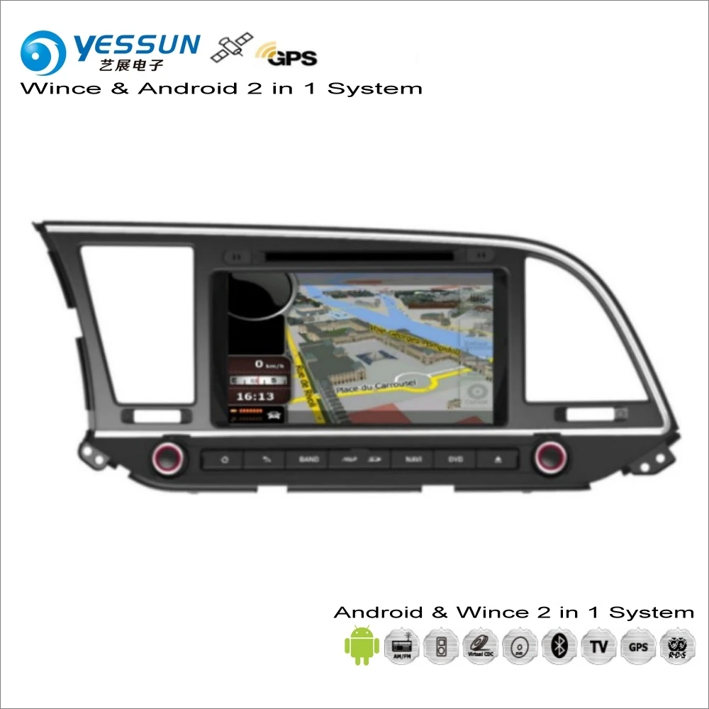 

YESSUN For Hyundai Avante / Elantra 2015~2017 Car Android Multimedia Radio CD DVD Player GPS Navi Navigation Audio Video Stereo