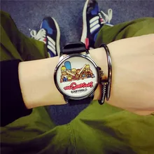 2016 Fashion Cartoon The Simpsons BABYMILO Rubber Quartz Wristwatches Watches for Men Male Women Female Students