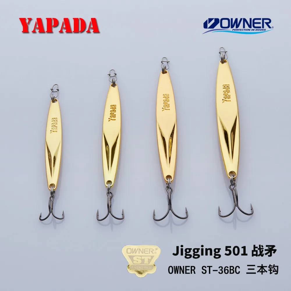 YAPADA Jigging 501 копье войны 10 г/15 г усиленный тройной крючок 73 мм/83 мм перо разноцветные