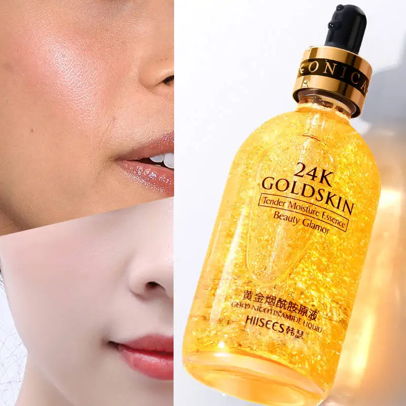 

24k Gold Face Serum Hyaluronic Acid Vitaminis Collagen Pore Minimizer Moisturizing Snail Essence Anti-aging Wrinkle Skin Care LQ