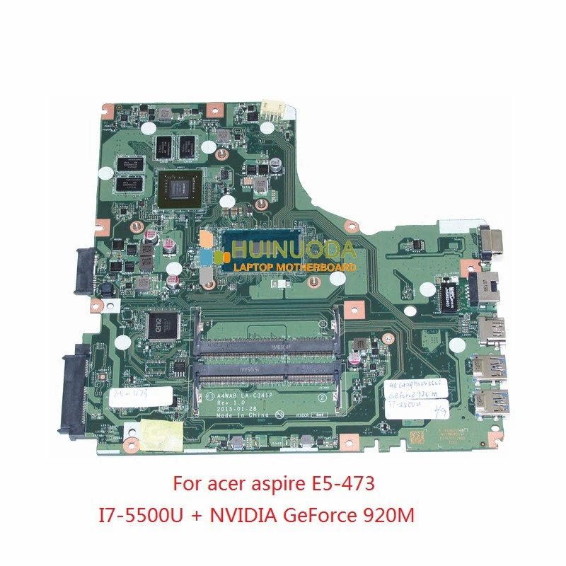 NOKOTION new! A4WAB LA-C341P для acer aspire E5-473 материнская плата ноутбука I7-5500U + NVIDIA GeForce 920M |