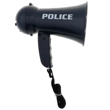 Toys Police Megaphone w/ Siren Sounds for Policeman Costume Dress Up- Boy Detective Officer Role Play Game