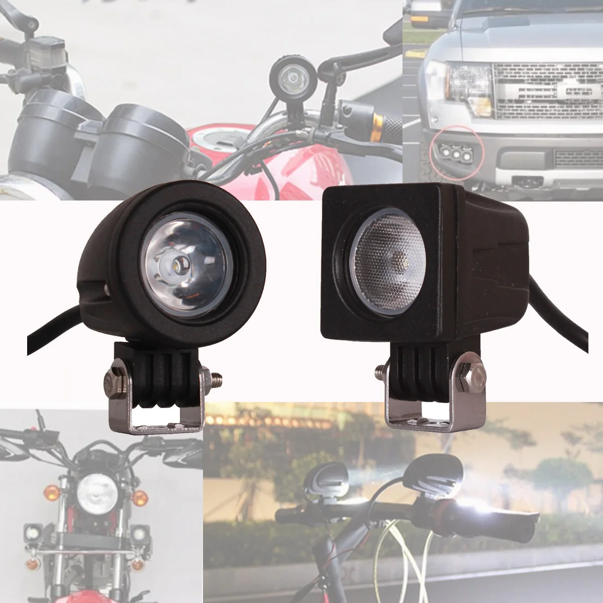 10W LED Work Light 12V 24V 2Inch Mini Car Auto Truck ATV Motorcycle 4X4 4WD Tractor Bicycle Indicator Fog Lamp Driving Headlight